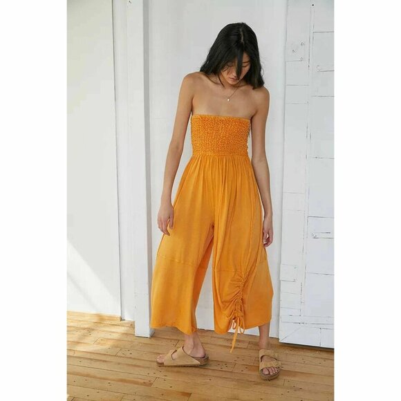 Out From Under UO Makena Smocked Jumpsuit Dress S - Picture 1 of 3